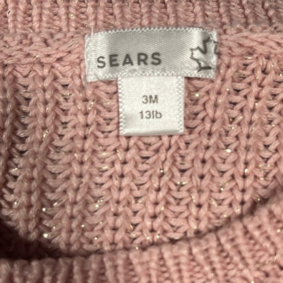 4/$20 Sears Pink Knitted  Sweater - Picture 4 of 4